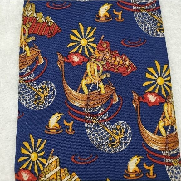 2 Salvatore Ferragamo ties made in Italy 100%silk - Picture 10 of 11